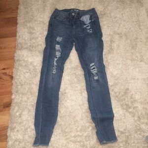 mid rise skinny jeans juniors size 1